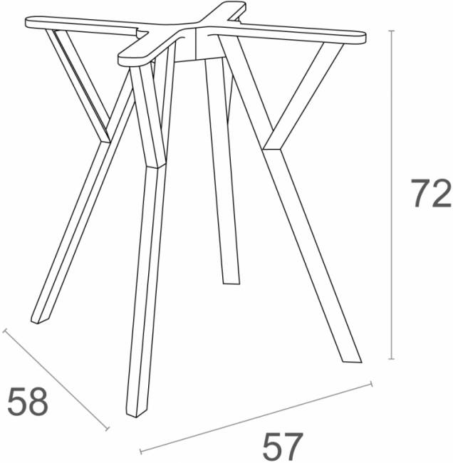 Подстолье пластиковое Max Legs Small черный 570х580х720 мм