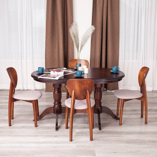 Стул DIAMANTE мягкое сидение / 1 шт. в упаковке бук, 42x42x85см, коричневый, ткань wool caramel, бежевый коричневый бук