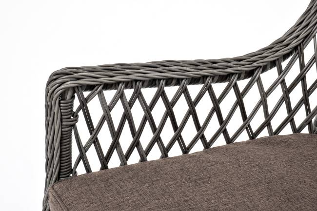 "Эспрессо - 80 L" обеденная группа плетеная, цвет графит "Эспрессо - 80 L" обеденная группа плетеная, цвет графит