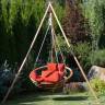 Подвесное деревянное кресло качели с подушками - комплект МАЙЯ SET