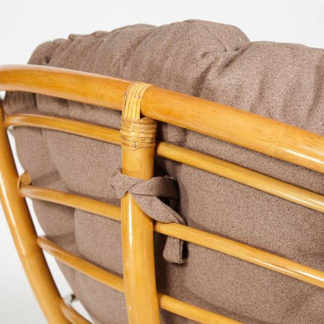 Кресло-качалка PAPASAN/ПАПАСАН w 23/01 B /с подушкой/ 115х78х104 см, Honey (мед), экошерсть Коричневый, 1811-5 Honey (мед)