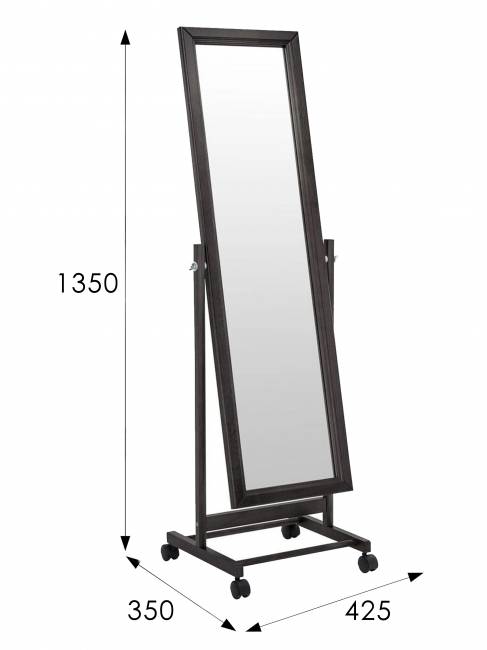 Зеркало напольное BeautyStyle 27 венге 135 см х 42,5 см