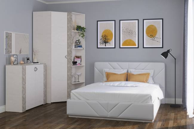 Стеллаж Амели Моби 13.140 цвет шёлковый камень/бетон чикаго беж