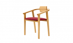 Стул-кресло Челси ПМ натур/красный