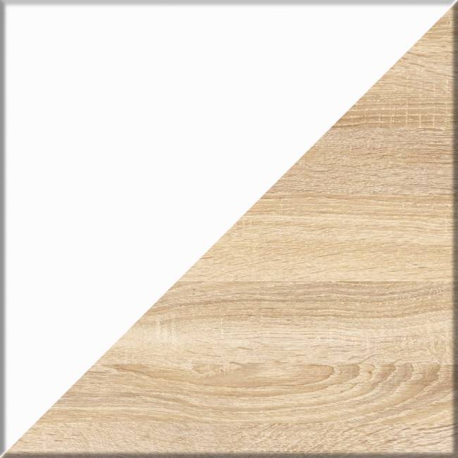 Двухтумбовый стол компьютерный Мори МС-2 с тумбочкой с ящиком и полкой на 1200 цвет дуб сонома/белый