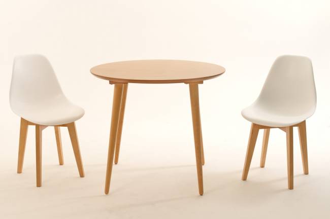 Стол Монте К 100 натур со стульями Сашш натур белый Стол Монте К 100 натур со стульями Сашш натур белый