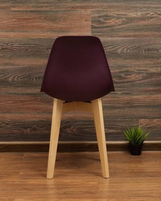 Стол Монте К 100 натур со стульями Сашш натур фиолетовый