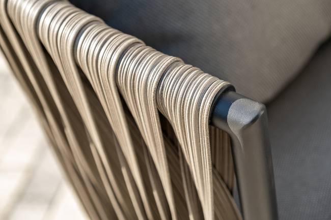 "Флоренция" лаунж-зона из искусственного ротанга, цвет графит (К)