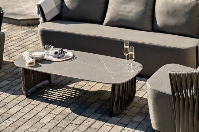 "Флоренция" лаунж-зона из искусственного ротанга, цвет графит (К)