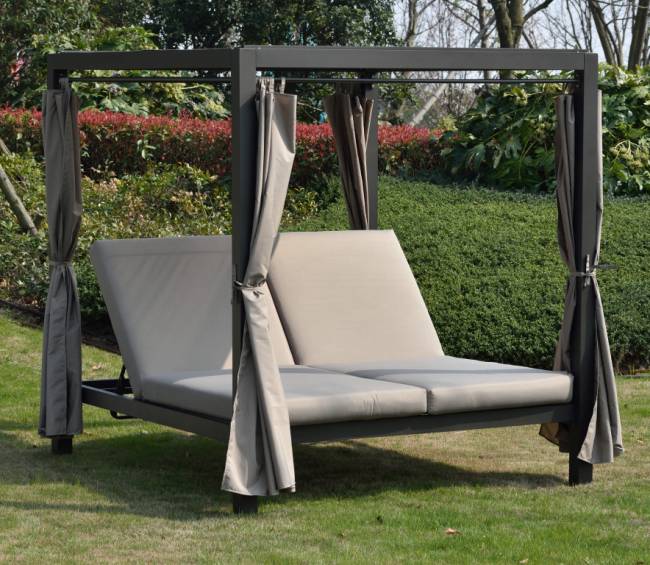 Шатер с лежаками Enigma антрацит, тортора 2080х1880х2050 мм