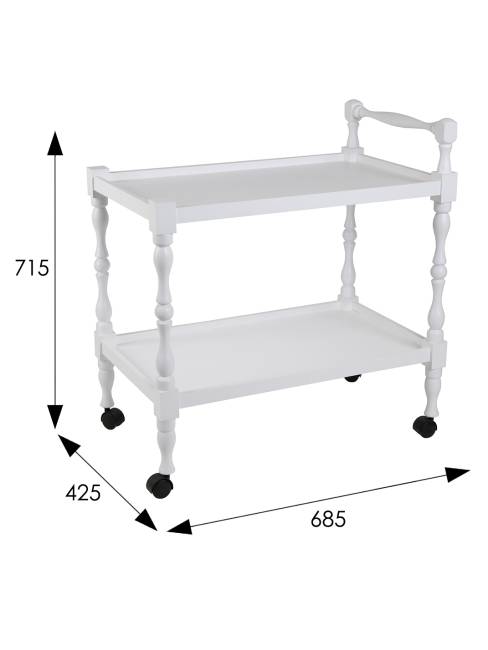 Стол сервировочный Бридж белый