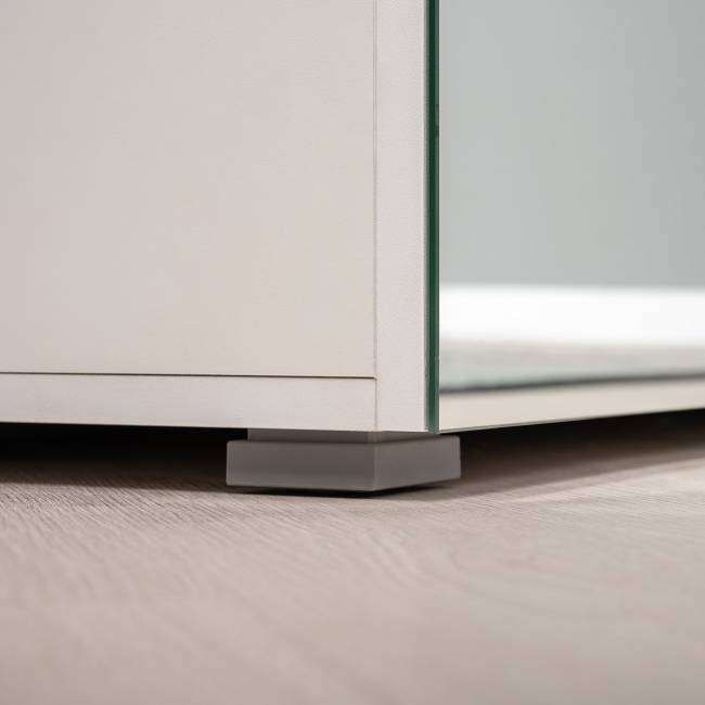 Шкаф для одежды и шкаф-пенал Октава цвет белый шагрень/дуб крафт золотой/зеркало Шкаф для одежды и шкаф-пенал Октава цвет белый шагрень/дуб крафт золотой/зеркало