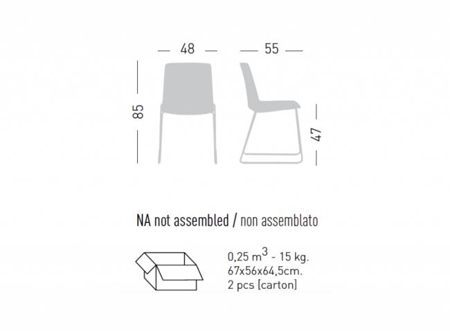 Cтул с обивкой Akami S 480х550х850 мм