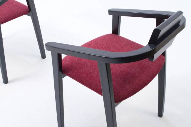 Стул-кресло Челси ПМ чёрный/красный