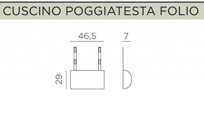 Подушка-подголовник для лаунж кресла Folio голубой 465х290х70 мм Подушка-подголовник для лаунж кресла Folio голубой 465х290х70 мм