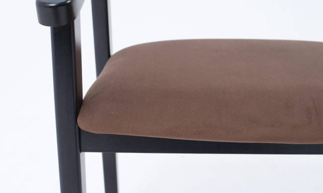 Стул-кресло Челси ПМ чёрный/коричневый