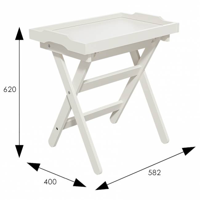 Столик с подносом Лотос молочный дуб Л