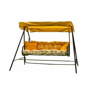 Качели садовые 2-х местные Бари, коричневый, жёлтый