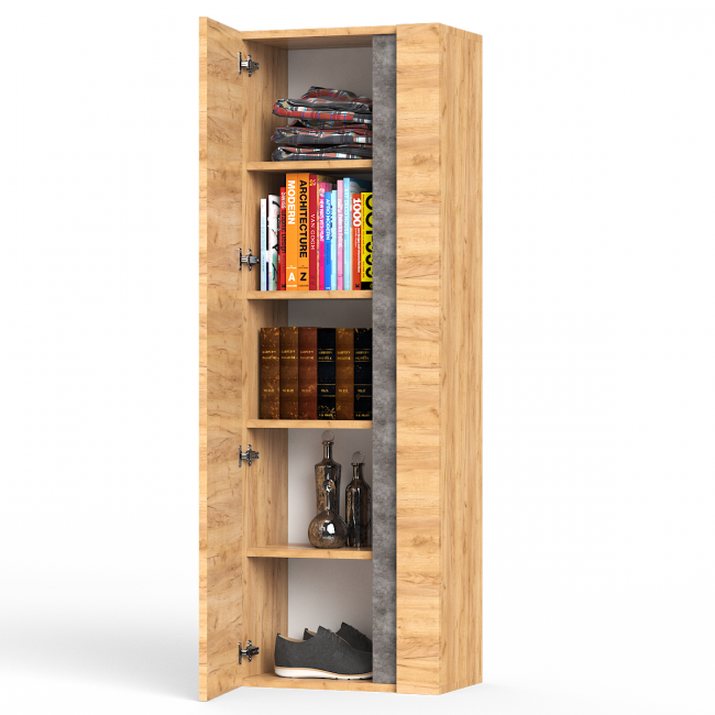 Шкаф комбинированный Арчи 10.05, цвет дуб крафт золотой/камень тёмный, универсальный Шкаф комбинированный Арчи 10.05, цвет дуб крафт золотой/камень тёмный, универсальный