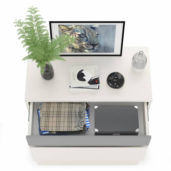 Комод Торонто 13.321 цвет белый шагрень/стальной серый Комод Торонто 13.321 цвет белый шагрень/стальной серый