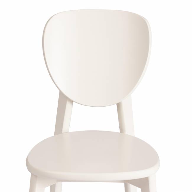 Стул DIAMANTE жесткое сидение бук, ivory white, 42х42х85см (Комплект из 2 шт.) белый бук