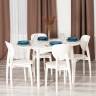 Стул DIAMANTE жесткое сидение бук, 42 х 42 х 85 см, ivory white (Комплект из 2 шт.) белый