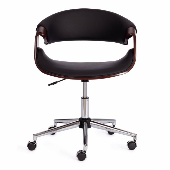 Кресло BEND орех, кож/зам черный черный Кресло BEND орех, кож/зам черный черный