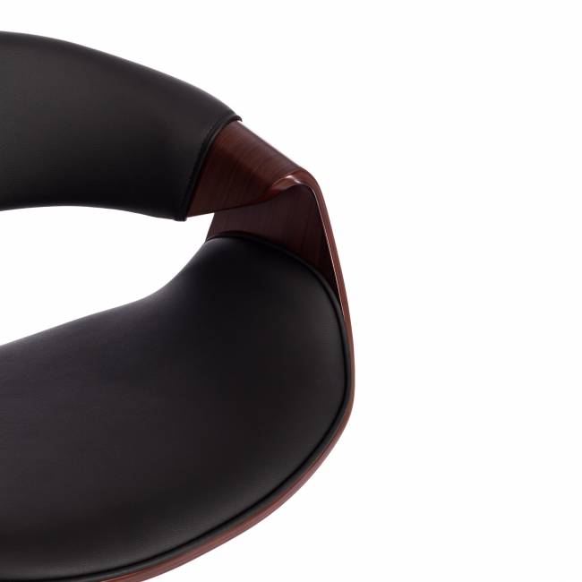 Кресло BEND орех, кож/зам черный черный Кресло BEND орех, кож/зам черный черный