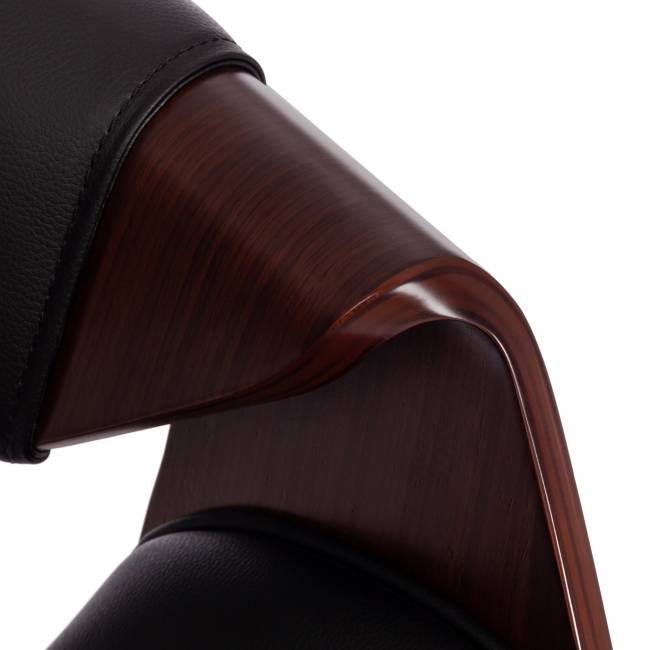 Кресло BEND орех, кож/зам черный черный Кресло BEND орех, кож/зам черный черный