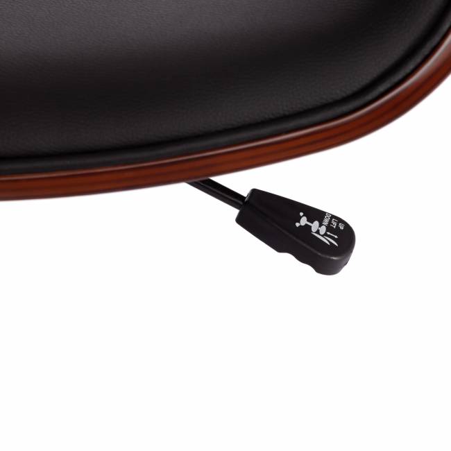 Кресло BEND орех, кож/зам черный черный Кресло BEND орех, кож/зам черный черный