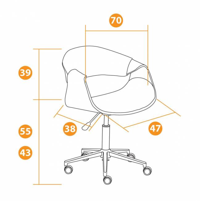 Кресло BEND орех, кож/зам черный черный Кресло BEND орех, кож/зам черный черный