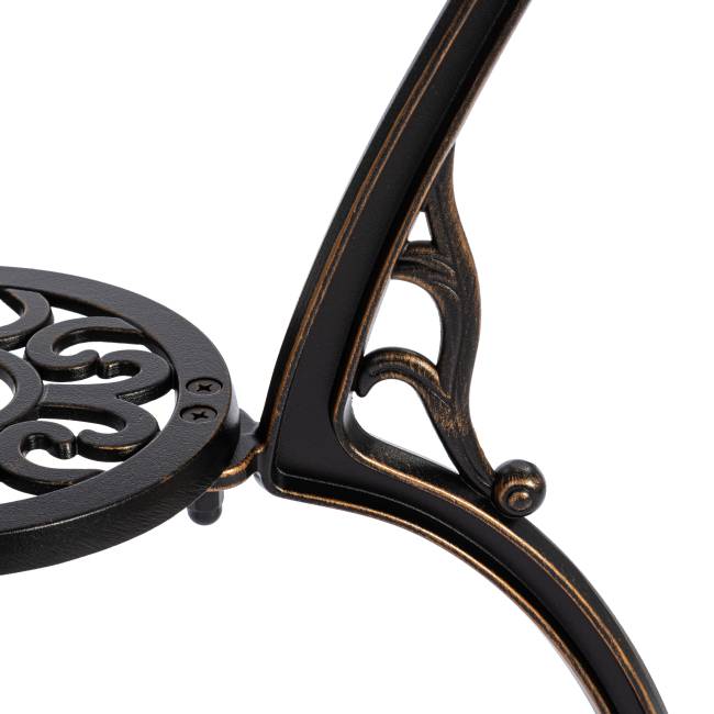 Комплект Secret de Maison Романс/Romance (стол+2 стула) алюминиевый сплав, D60/H67, 53х41х89см, бронзовый бронза/bronze алюминиевый сплав