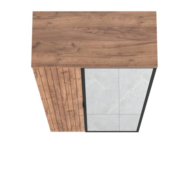 Шкаф с зеркалом Гранд 13.226 цвет дуб крафт табачный Шкаф с зеркалом Гранд 13.226 цвет дуб крафт табачный