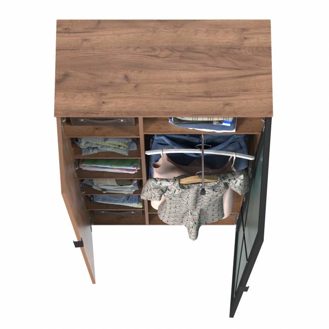 Шкаф с зеркалом Гранд 13.226 цвет дуб крафт табачный Шкаф с зеркалом Гранд 13.226 цвет дуб крафт табачный