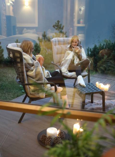 Табурет пластиковый Poggio антрацит 490х415х440 мм