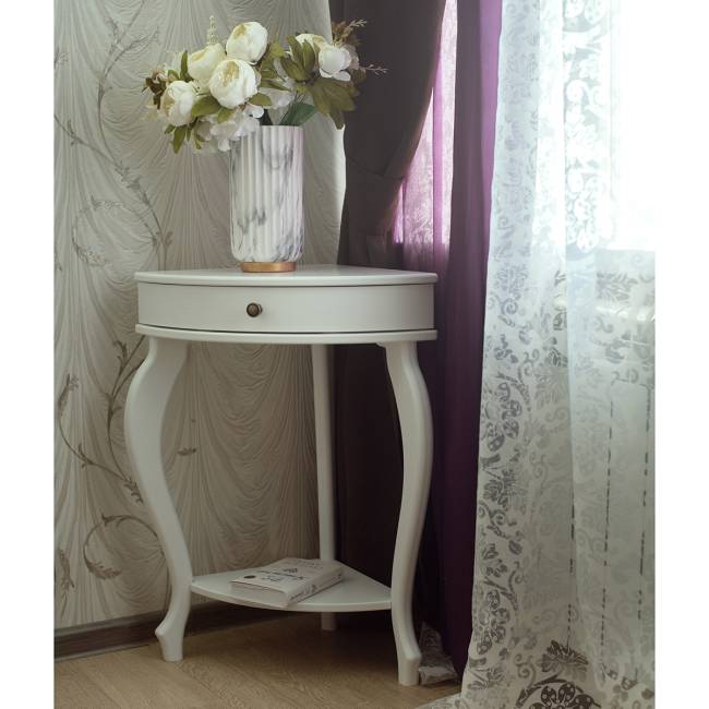 Консоль угловая Элегант молочный дуб Л