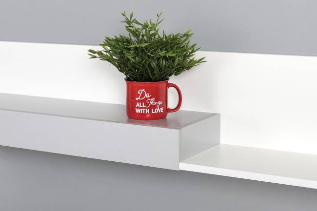 Стол компьютерный с двумя шкафами и навесной полкой Торонто цвет белый шагрень/стальной серый