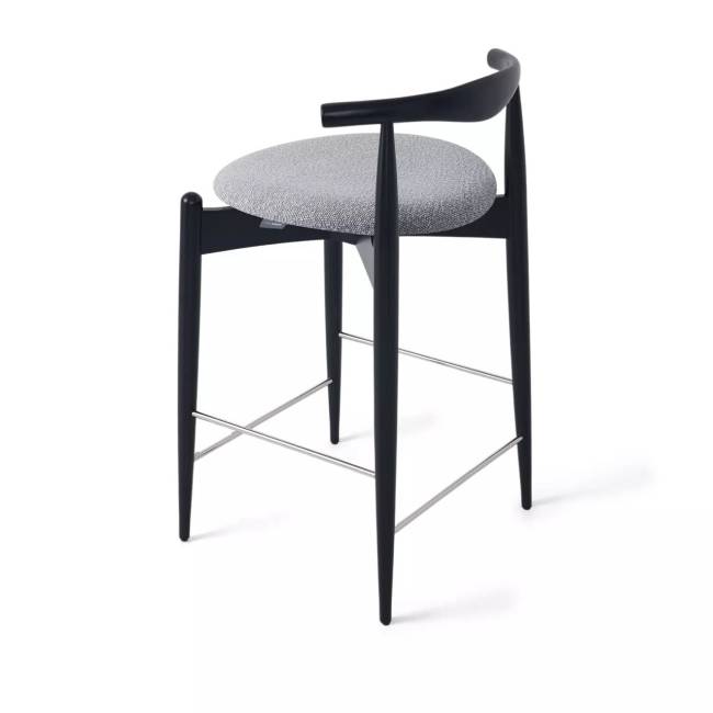 Стул Noble полубарный, массив бука - серый - бук черный