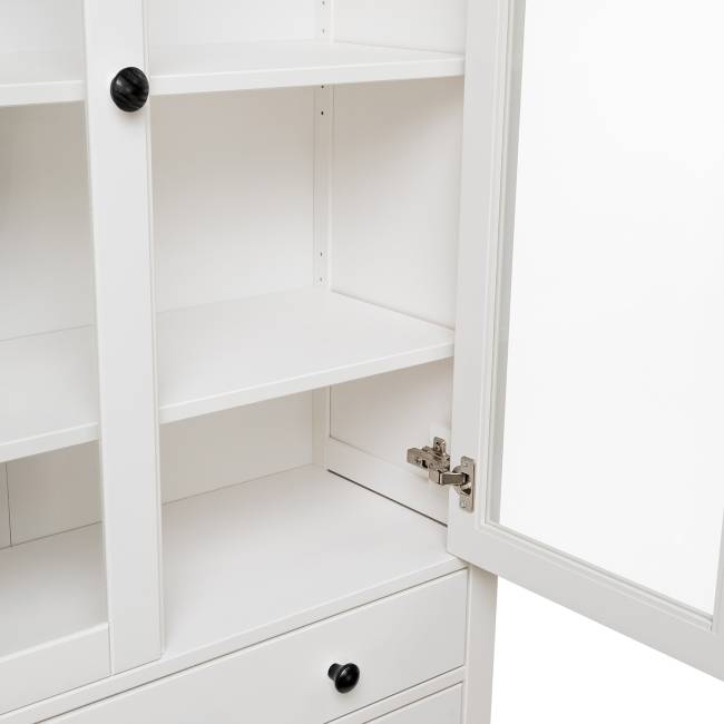 Leset Шкаф-витрина "Мира" (Шкаф для посуды 23) Белый