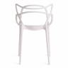 Стул Cat Chair (mod. 028) пластик, 53 x 59 x 82,5 см, белый (White C0057) (Комплект из 2 шт.) белый
