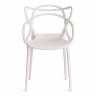 Стул Cat Chair (mod. 028) пластик, 53 x 59 x 82,5 см, белый (White C0057) (Комплект из 2 шт.) белый