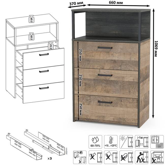 Индустриальная стенка для гостиной Трувор № 97 цвет дуб гранж песочный/интра Индустриальная стенка для гостиной Трувор № 97 цвет дуб гранж песочный/интра