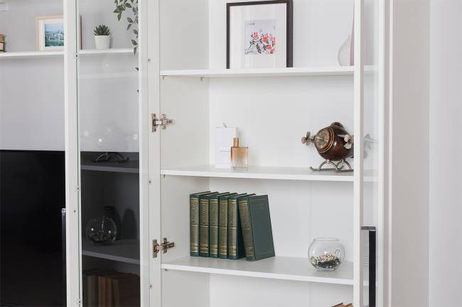 Шкаф Валенсия 13.217 цвет белый шагрень