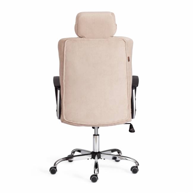 Кресло OXFORD хром флок , бежевый, 7 бежевый флок Кресло OXFORD хром флок , бежевый, 7 бежевый флок