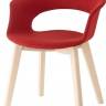 Кресло с обивкой Natural Lady B Pop отбеленный бук, красный 570х600х820 мм