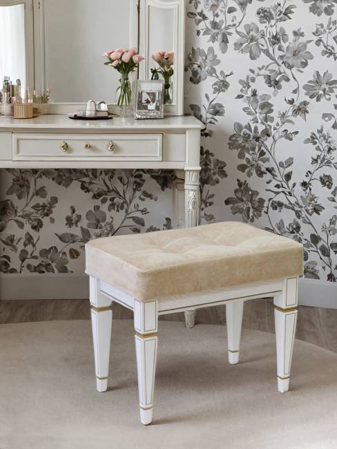 Банкетка Васко В 97Н белый ясень/золото