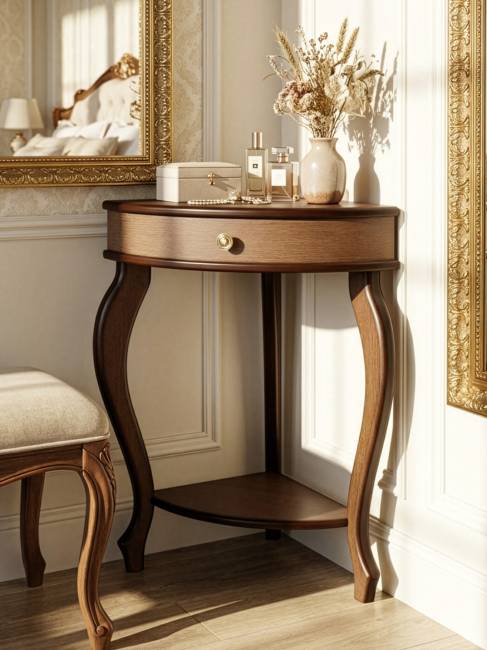 Консоль угловая Элегант орех Л