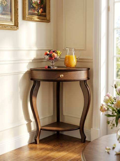 Консоль угловая Элегант орех Л