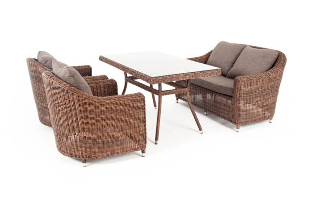 "Кон Панна" обеденная группа плетеная, цвет коричневый "Кон Панна" обеденная группа плетеная, цвет коричневый