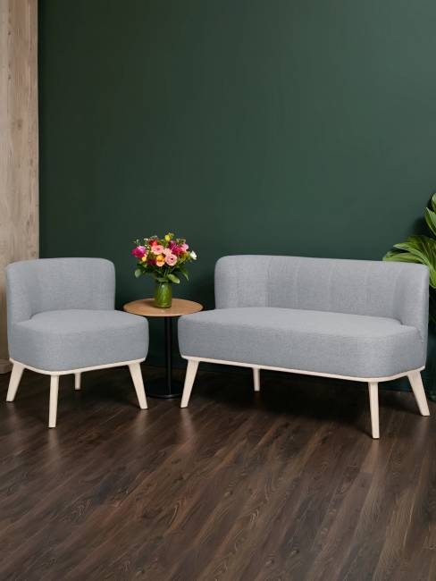 Диван Жирон ткань серый, каркас лак Диван Жирон ткань серый, каркас лак